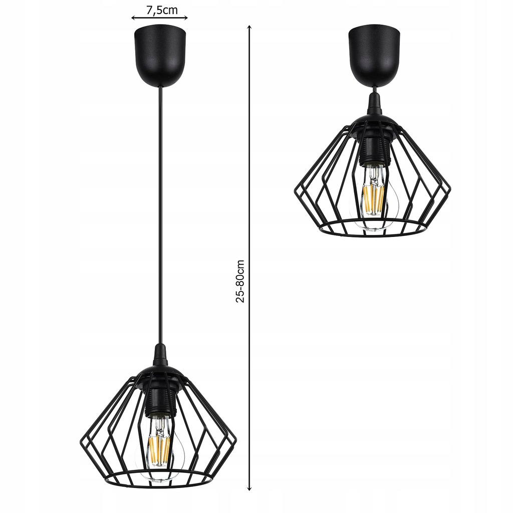 Luster LedLux čierny G